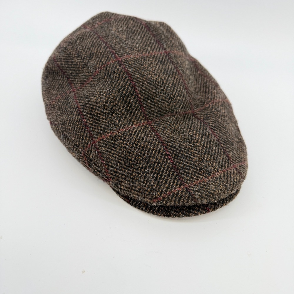 Mucros Weavers Irish Flat Cap Size XL Plaid Pattern Tweed Trinity Wool Hat